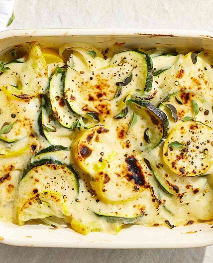 Squash Gratin with Mornay Sauce