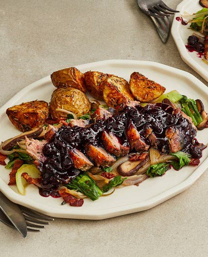 Pan-Seared Duck Breast with Blueberry Sauce