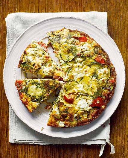 Greek courgette and feta frittata