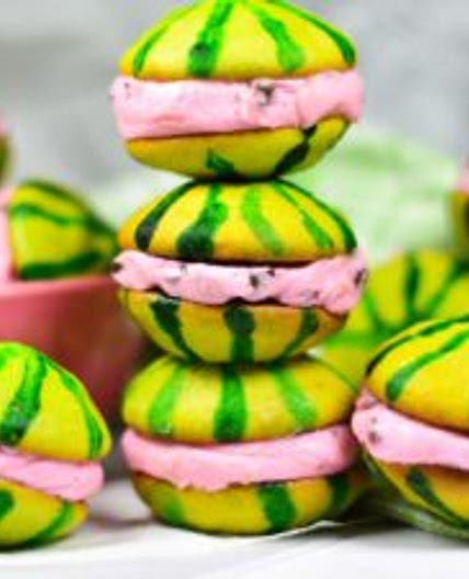 Mini Watermelon Whoopie Pies
