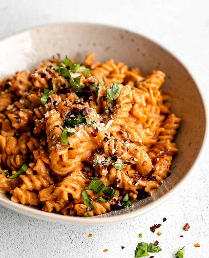 Tomato Basil Tofu Pasta