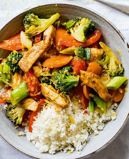 Low-calorie lemon chicken