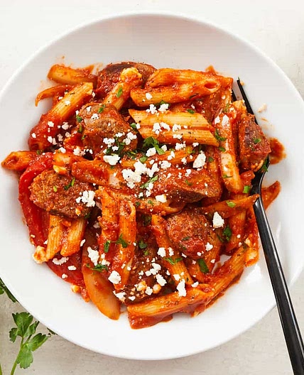 Pasta with Sausage and Peppers