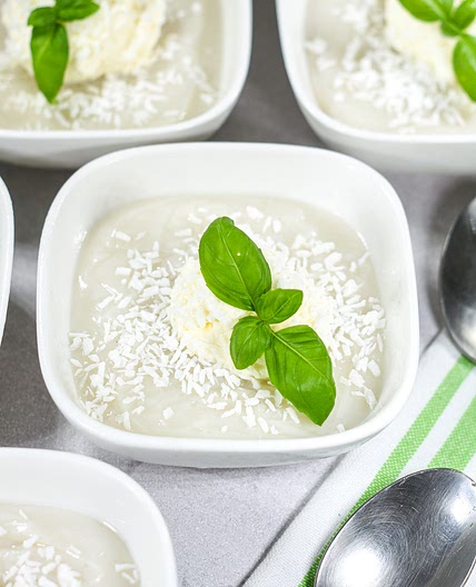 Basil Coconut Pudding Recipe