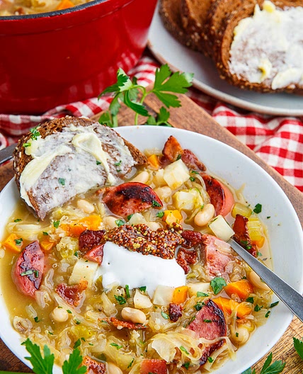 Kielbasa Sauerkraut Soup