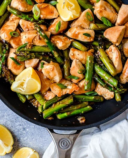 Chicken and Asparagus Lemon Stir Fry