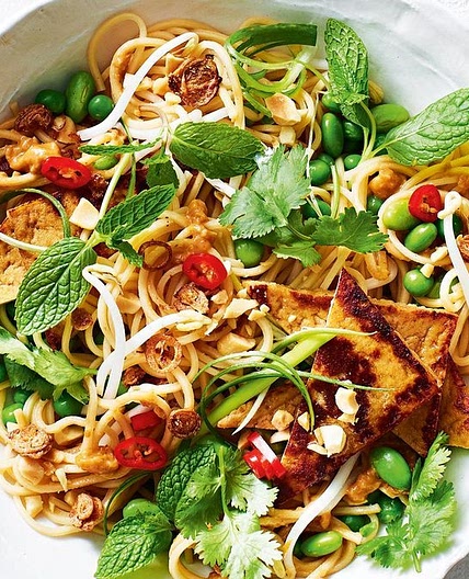 Speedy satay noodles with tofu