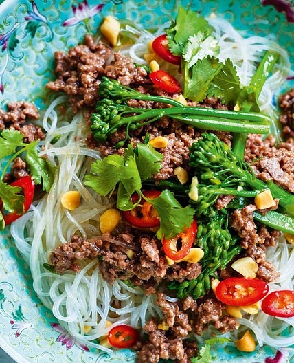 Char siu beef with broccolini