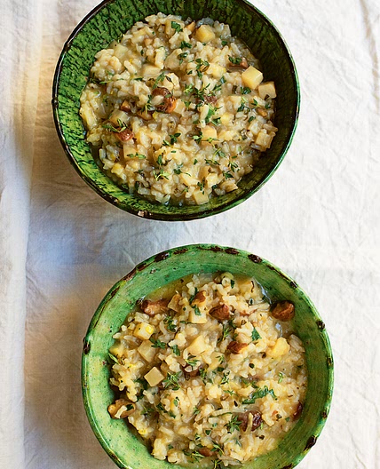 Soupy Rice with Celeriac and Chestnuts