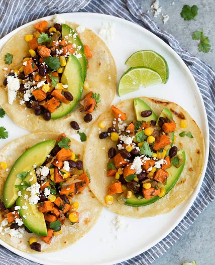 Sweet Potato and Black Bean Tacos (with Honey and Lime)