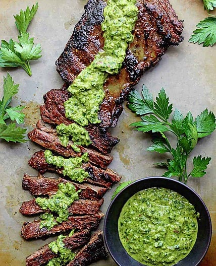 Skirt Steak Marinade Recipe with Chimichurri Recipe
