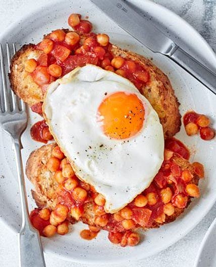 Smoky chickpeas on toast