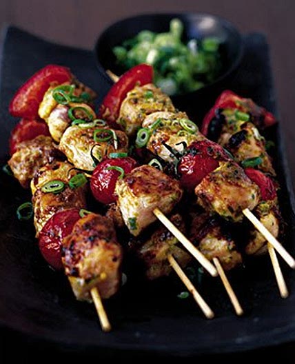Spicy chicken kebabs