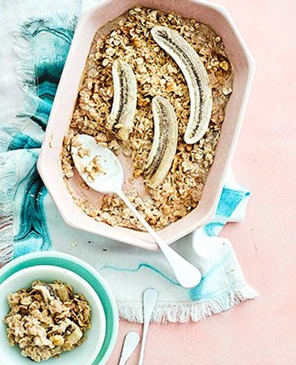 Baked banana porridge