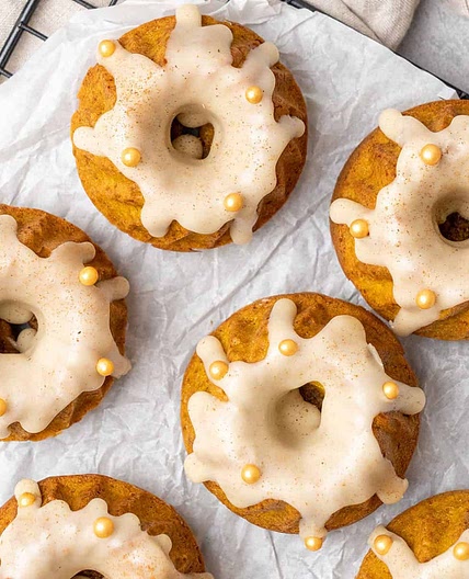 Mini Pumpkin Bundt Cakes with Maple Glaze