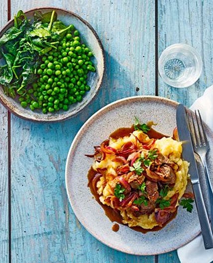Rosemary balsamic lamb with vegetable mash