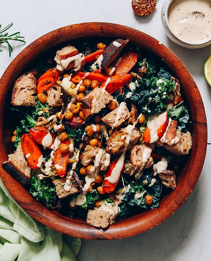 Rosemary Roasted Root Vegetable Panzanella