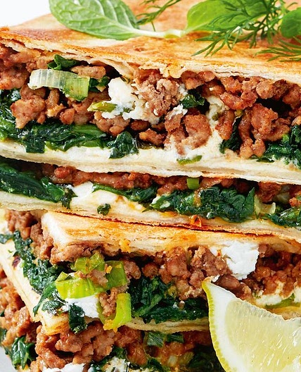 Lamb gozleme one-pan pie recipe