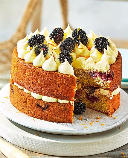 Blackberry & orange cake