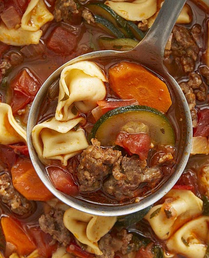 Italian Sausage Soup with Tortellini