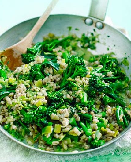 Barley & broccoli risotto with lemon & basil