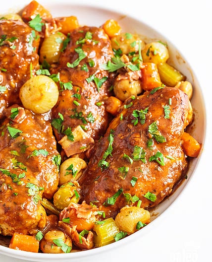 Slow Cooker Coq au Vin