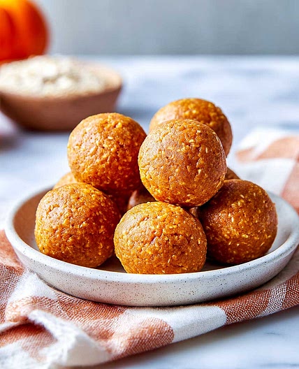 Pumpkin Cottage Cheese Protein Bites