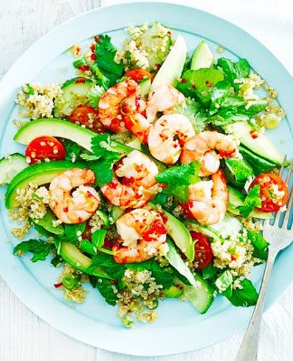 Easy prawn & quinoa salad
