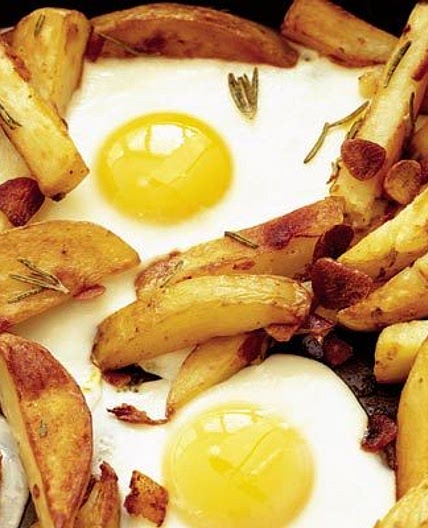 Oven egg & chips