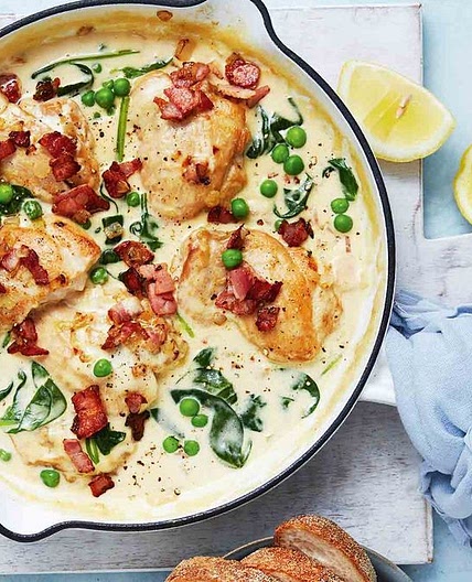 One-pan creamy chicken and bacon recipe