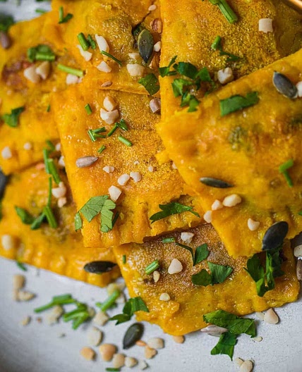 Homemade Vegan Ravioli With Tofu And Spinach