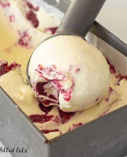 White Chocolate Raspberry Ice Cream