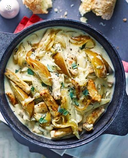 Creamy pork & pear cassoulet