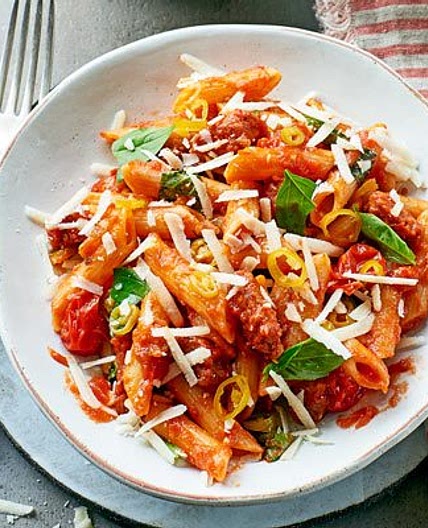 Chorizo & chilli pepper pasta