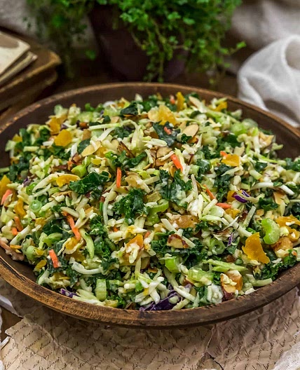 Oil Free Apricot Broccoli Chopped Salad