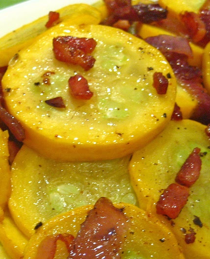 Summer Squash with Bacon & Onion