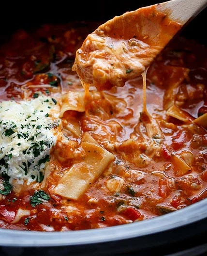 Slow Cooker Lasagna Soup
