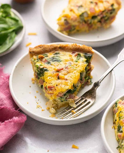 Healthy Spinach Bacon Quiche