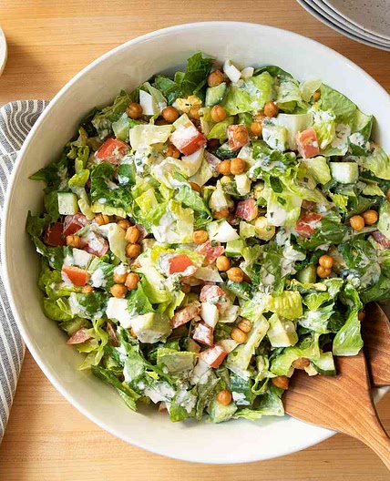Chopped Cobb Salad with Creamy Garlic Dressing