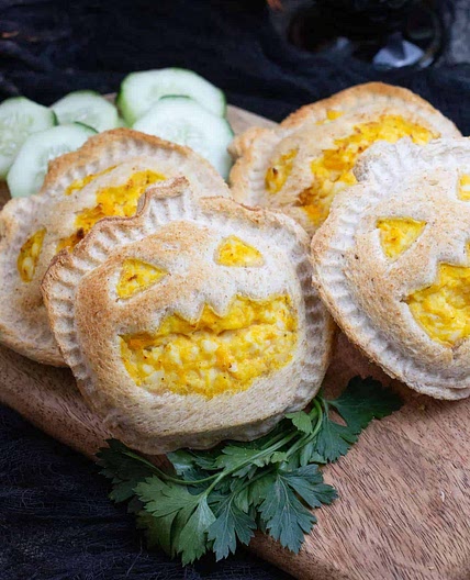Halloween Sandwiches with Egg Salad
