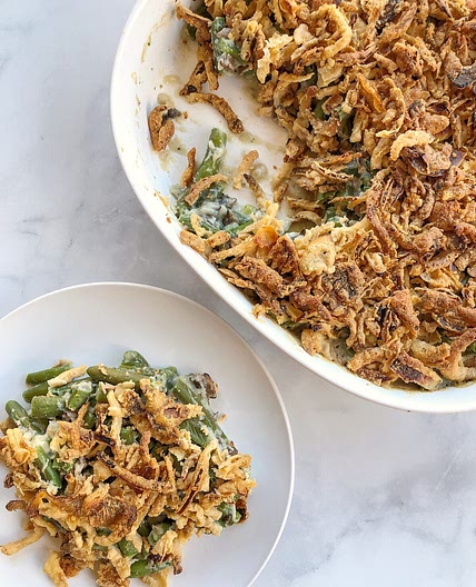 Dairy Free Green Bean Casserole (Vegan, Gluten Free Option)