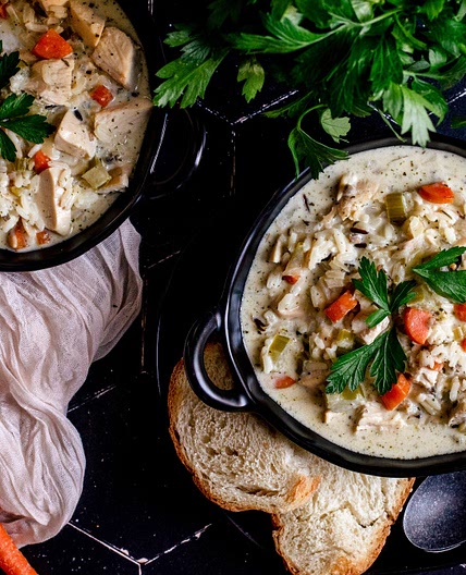 Copy-Cat Panera Cream of Chicken and Wild Rice Soup