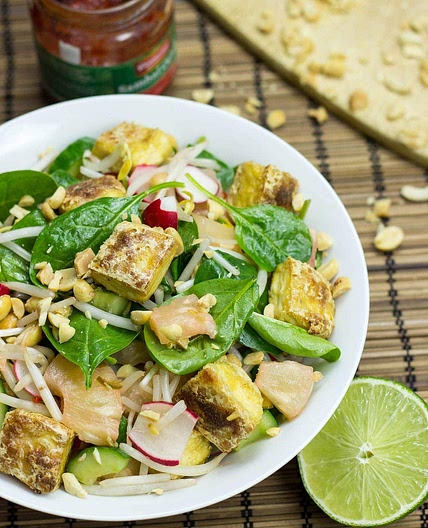 Crunchy Asian Tofu Salad (High Protein and Vegan)