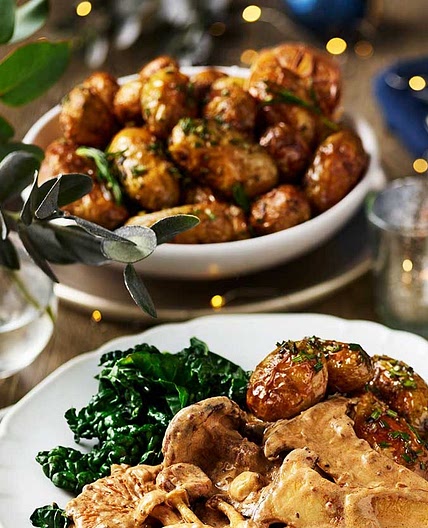 Roasted baby potatoes