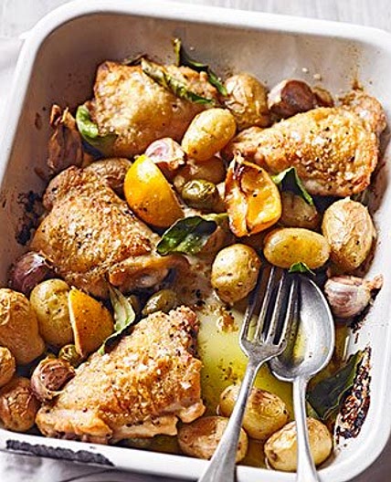 Chicken & new potato traybake