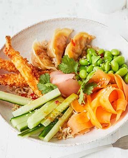 Brown rice canapé bowl