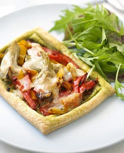 Easy vegetarian puff pastry tart