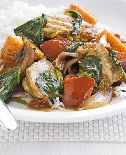 Sweet potato & chicken curry