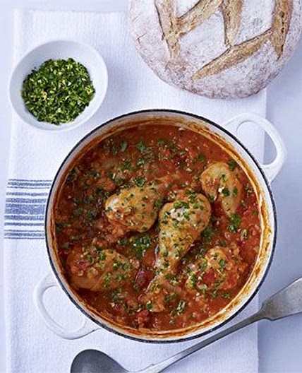 Chicken & lentil stew with gremolata