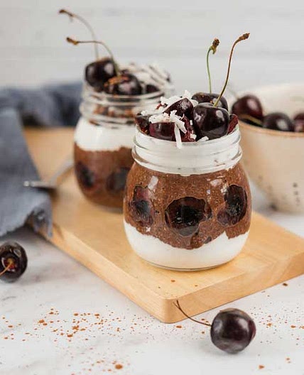 Black Forest Chocolate Chia Pudding